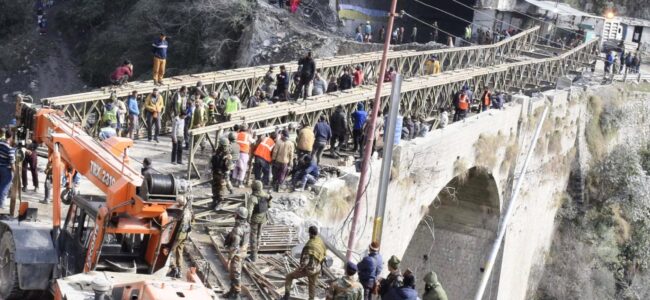 Damaged portion at Kela Morh, Ramban repaired: NHAI Damaged portion at Kela Morh, Ramban repaired: NHAI