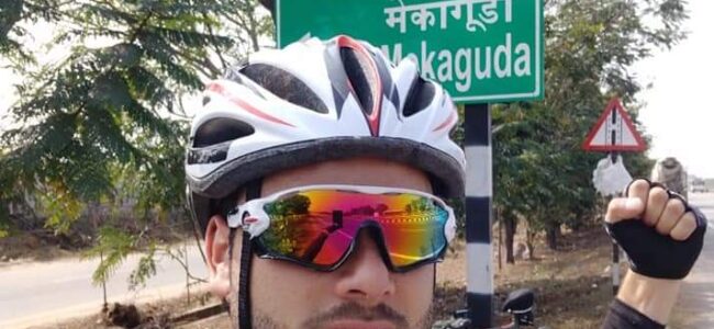 Sopore Cyclist travels from Kashmir to Kanyakumari in 27 days