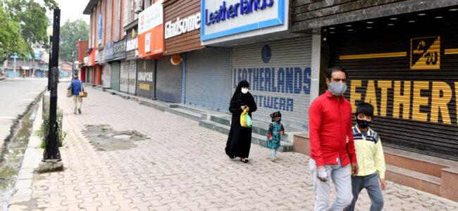 Normal life remains affected due to COVID restrictions in Kashmir Normal life remains affected due to COVID restrictions in Kashmir