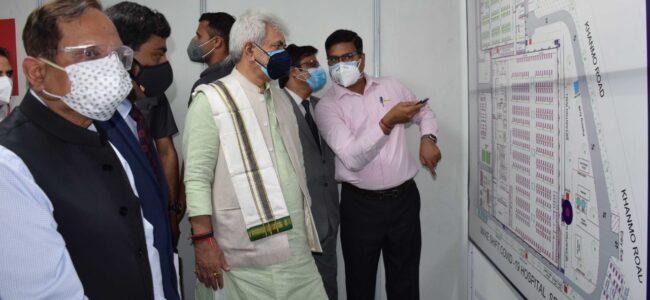 Lt Guv inaugurates DRDO’s 500-bedded COVID Hospital at Khonmoh