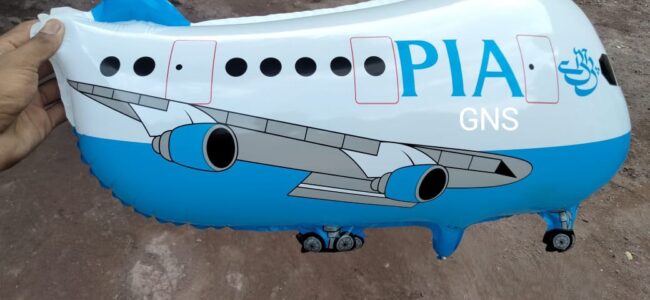 Airplane-shaped balloon with PIA written on it found in Poonch Airplane-shaped balloon with PIA written on it found in Poonch