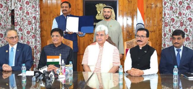 JK Govt, Dubai sign MoU for real estate development