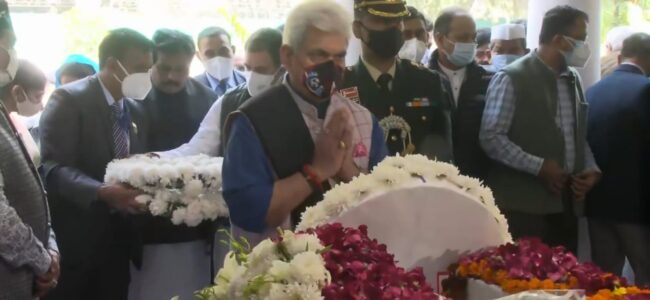Lt Governor pays last respects to CDS Bipin Rawat at Delhi