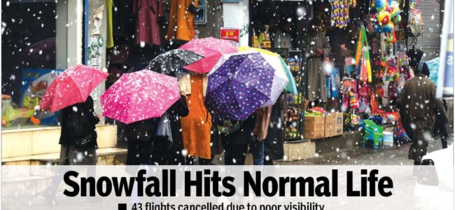 Snowfall hits normal life