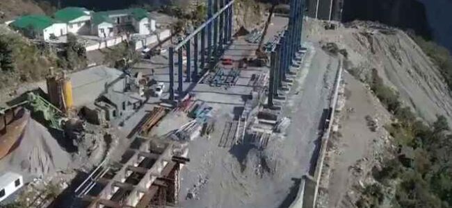 Pylon work of India’s first cable-stayed railway bridge completed in Reasi