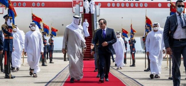 Israeli PM, UAE crown prince in Egypt for diplomatic talks