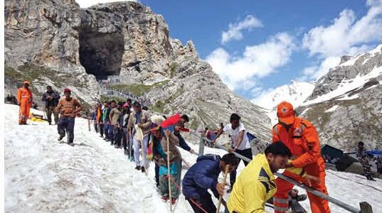 Rescue ops near Amarnath cave shrine continue overnight