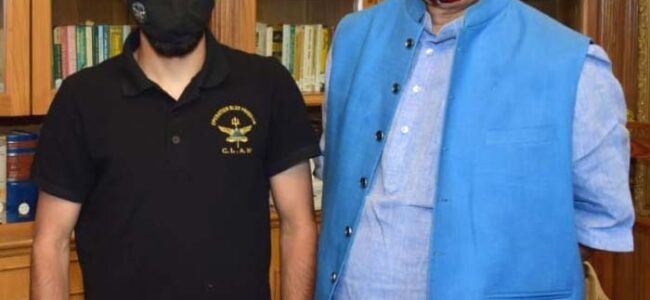 Lt Governor meets Para Athlete Irfan Mir