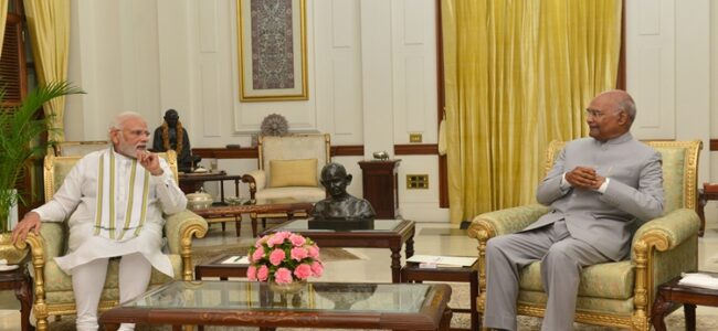 PM Modi calls on President Kovind PM Modi calls on President Kovind