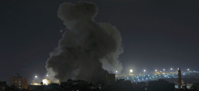 Israeli warplanes hit a refugee camp in Gaza Strip, killing dozens