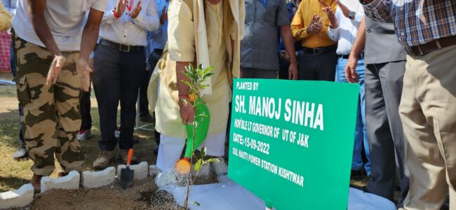 Lt Governor participated in NHPC’s plantation Programme at Kishtwar
