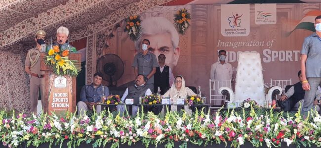 Downtown Srinagar emerging as sports champion’s hub: LG Sinha Downtown Srinagar emerging as sports champion’s hub: LG Sinha