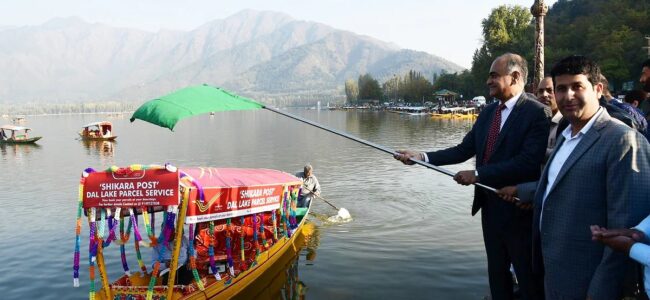 ‘Shikara Post’ service for people living on Dal Lake ‘Shikara Post’ service for people living on Dal Lake