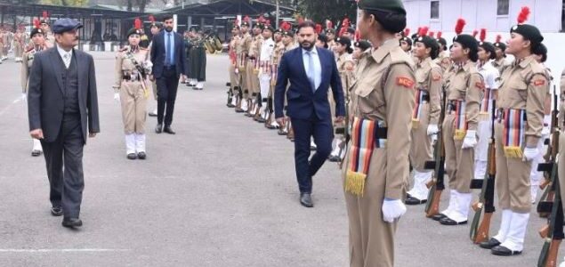 Advisor Bhatnagar visits NCC camp Nagrota Advisor Bhatnagar visits NCC camp Nagrota