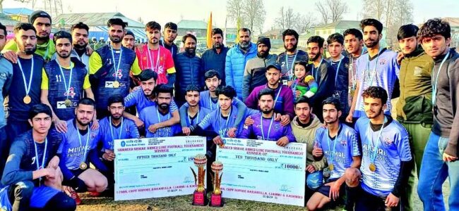 Blue line FC lifts Shaheed Nisar Ahmad Lone Football Championship
