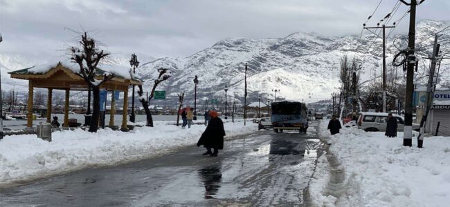 Mercury slides to minus 9.4°C in Pahalgam, minus 8.2°C in Gulmarg