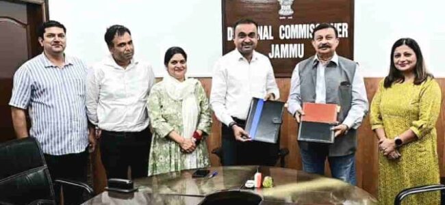 Div Com signs MoU with JSW Foundation for development of facilities at Shiv Khori Shrine