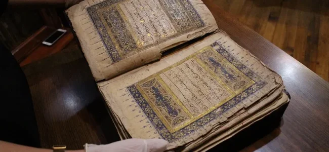 Handwritten Quranic manuscripts on display at Srinagar’s SPS Museum