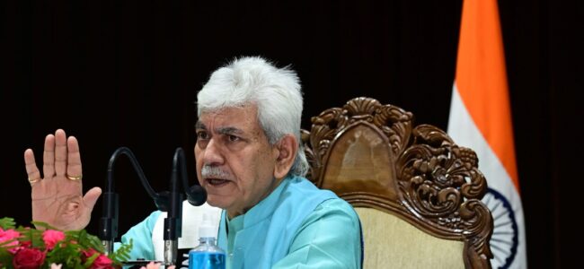 Paradigm shift in pace of development in JK in last 3-4 years: Lt Guv Paradigm shift in pace of development in JK in last 3-4 years: Lt Guv