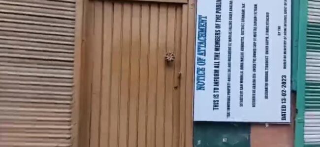 Fugitive terrorist Mushtaq Latram’s house in Srinagar attached