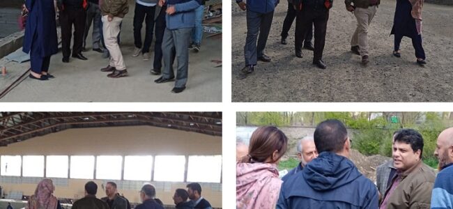 Secretary YSS inspects progress on swimming pool in Srinagar Secretary YSS inspects progress on swimming pool in Srinagar