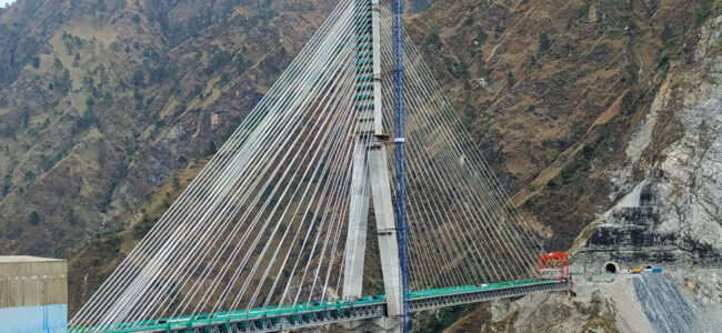JK rail project: Country’s first cable-stayed rail bridge in Reasi completed JK rail project: Country’s first cable-stayed rail bridge in Reasi completed