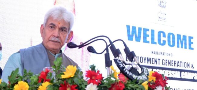 People have strong intentions to rid JK of drug menace: Lt Guv, says 950 drug peddlers held in 45 days