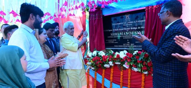 Lt Governor inaugurates key infrastructure projects at Ganderbal Lt Governor inaugurates key infrastructure projects at Ganderbal