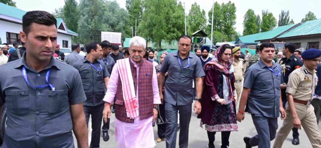 Lt Governor inaugurates several key infrastructure projects in Baramulla Lt Governor inaugurates several key infrastructure projects in Baramulla