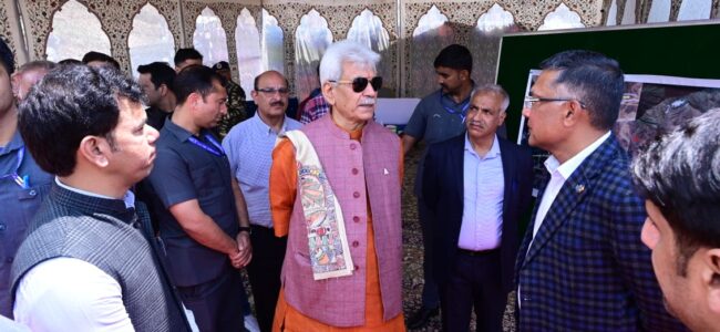 Lt Governor conducts on-site inspection and reviews ongoing construction work of Transit Accommodation at Zewan