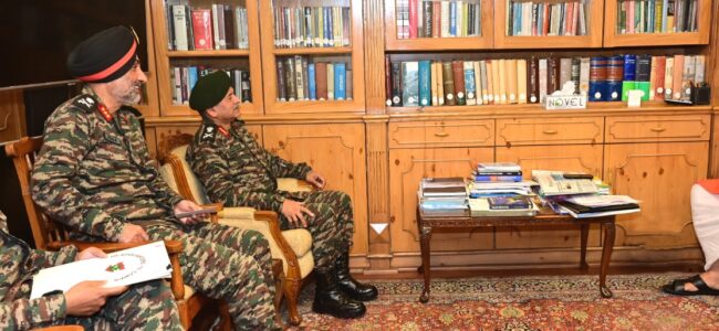 GOC-in-C Northern Command calls on Lt Governor GOC-in-C Northern Command calls on Lt Governor
