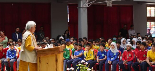 Lt Governor interacts with the Students of Delhi Public School, Srinagar Lt Governor interacts with the Students of Delhi Public School, Srinagar