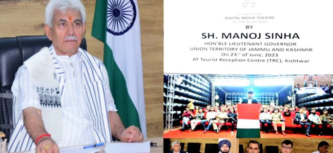 Lt Governor inaugurates Digital Movie Theatre at Kishtwar Lt Governor inaugurates Digital Movie Theatre at Kishtwar