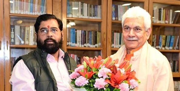 Maharashtra CM meets LG Sinha, requests for allocation of land in Srinagar Maharashtra CM meets LG Sinha, requests for allocation of land in Srinagar