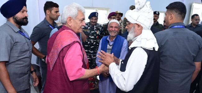 Lt Governor visits Baltal Base Camp