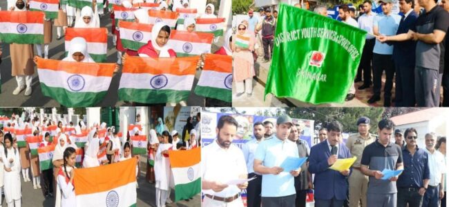 Chief Secretary flags off Tiranga Rally in Srinagar