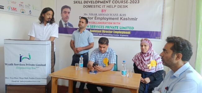 Director Employment inaugurates three Months Skill Training Course