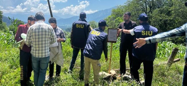 SIU attaches 6 Kanals 3 Marla land of Pak-based terrorist in Kupwara