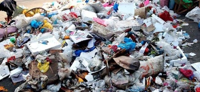 Sewerage waste management shed turned into garbage dumping site in Parigam Pulwama