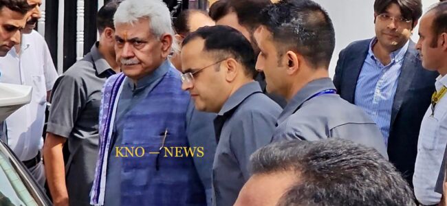 LG Sinha visits slain DySP Humayun’s residence in Humhama