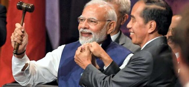 PM Modi hands over G20 ceremonial gavel to Brazilian president
