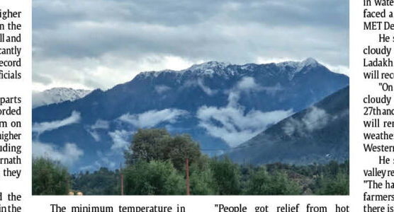 Upper reaches in Kashmir relieve fresh snowfall, rains lash plains