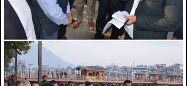 CS inspects execution of SSCL works along Dal Lake, river Jhelum in Srinagar