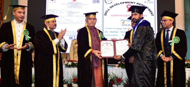 Lt Governor addresses the first Convocation of ITI Graduates