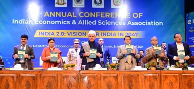 Lt Guv inaugurates 4th Annual Conference of Indian Economics & Allied Sciences Association at KU