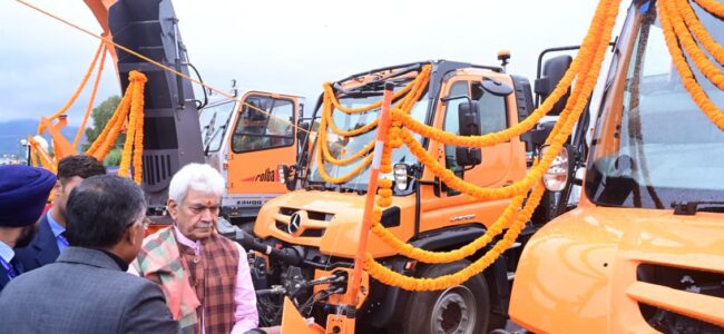 Lt Governor dedicates specialized snow clearance equipments, vehicles to public