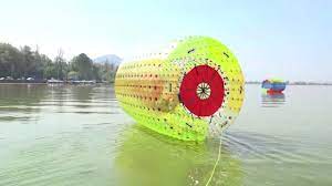 Water Zorbing at Dal Lake attracts tourists, locals in hordes