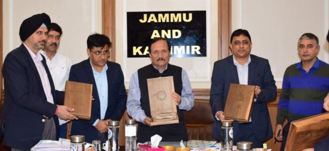 Advisor Bhatnagar chairs joint BoDs meet of JKHC, JKHDC Advisor Bhatnagar chairs joint BoDs meet of JKHC, JKHDC