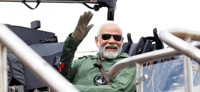 PM Modi undertakes sortie on Tejas aircraft