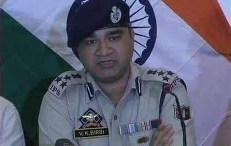 IGP Kashmir VK Birdi set to proceed on central deputation, appointed IG, CRPF